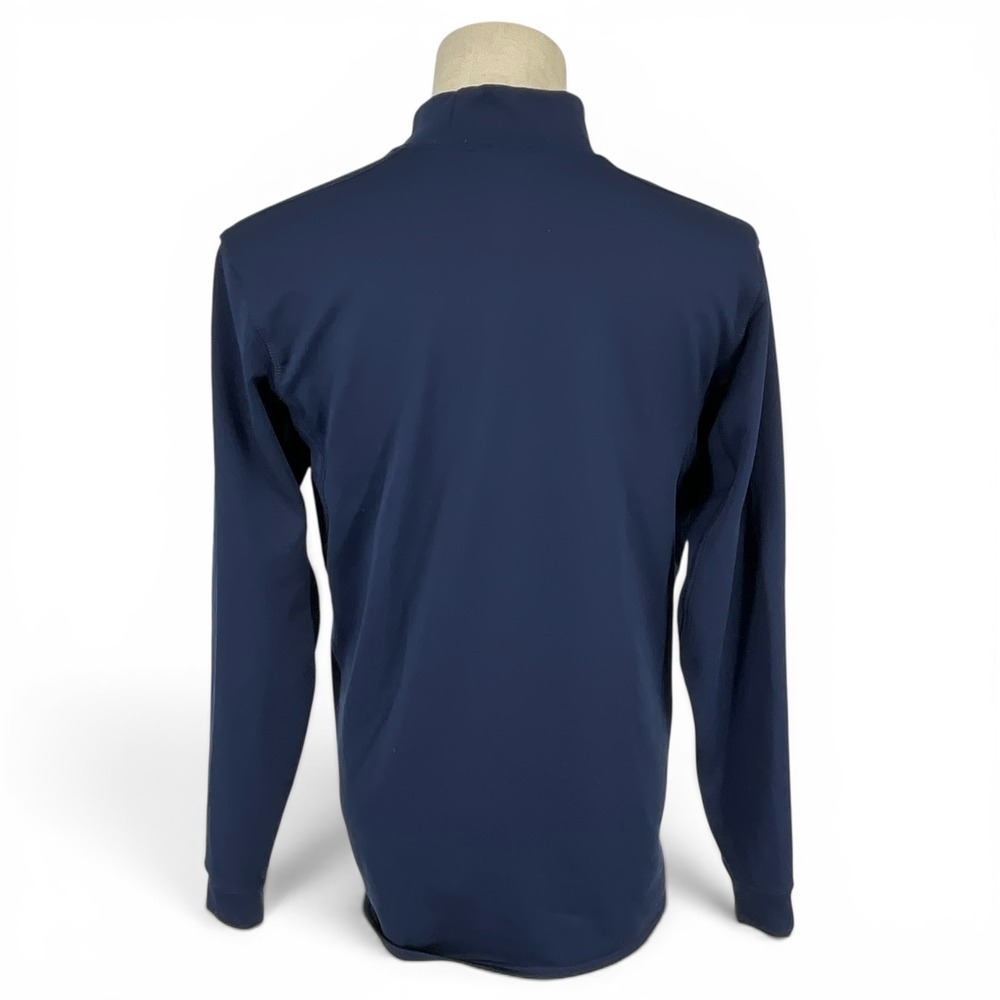Nike Team Fit Therma Mens XL Navy Blue Mock Neck Long Sleeve Base Layer Shirt - Picture 4 of 9